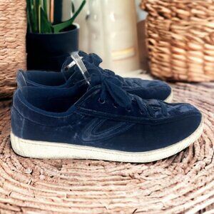 Madewell  Blue‎ Crushed Velvet Tretorn Nylite Sneakers